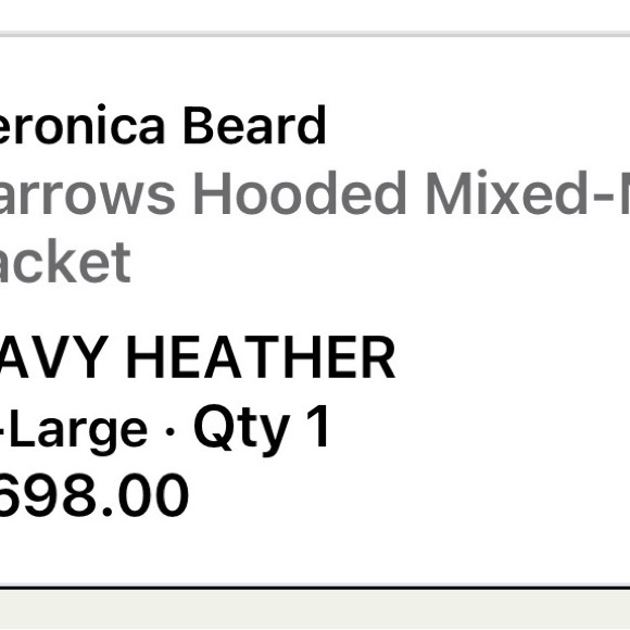 Veronica Beard navy quilted body with cream cable-knit sleeves jacket - Picture 8 of 13